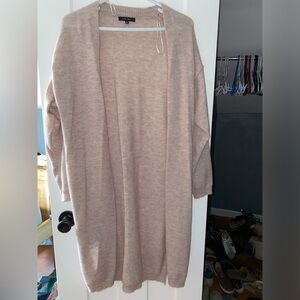 Pink midi cardigan never worn bought from a boutique